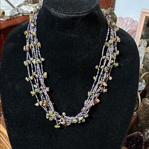 Multicolor 7 Strands Beaded Jasper Necklace
